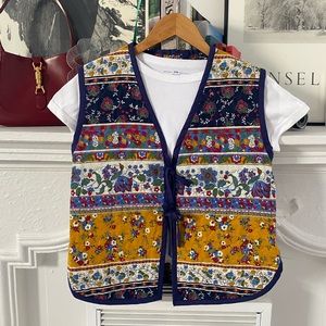 Vintage cotton quilted vest